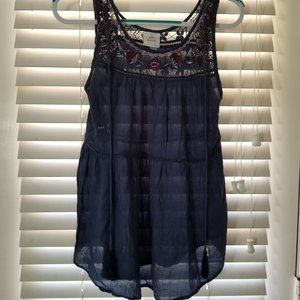Knox rose medium blue BoHo tank top